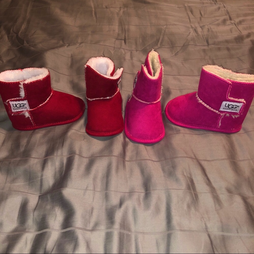UGG pink and maroon boots !! Size 2 . Never Worn !